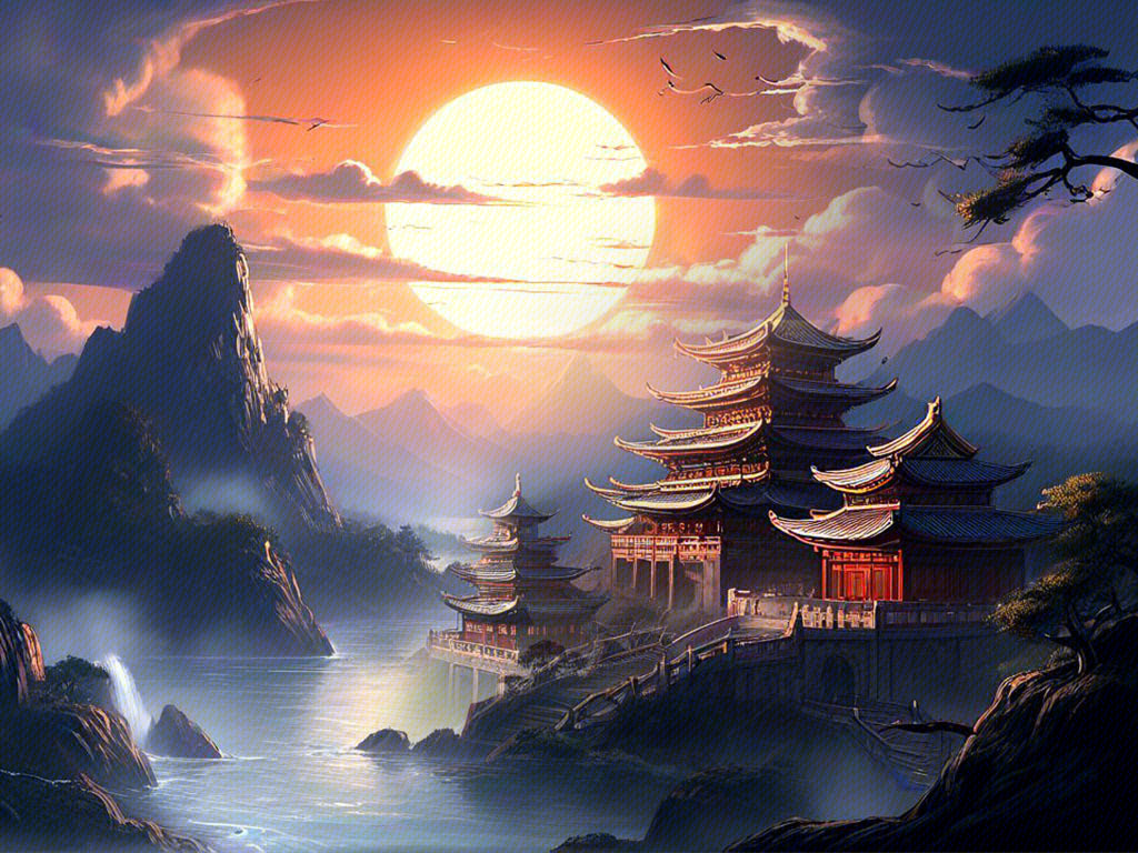 影视动画 神话故事背景画面 背景特效
