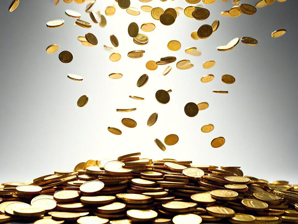 金币 钱 货币 资产 财产 洒落的金币