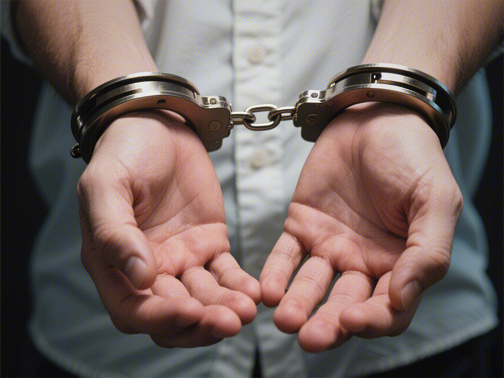 手铐 拘留 刑拘 逮捕 拘留 看押