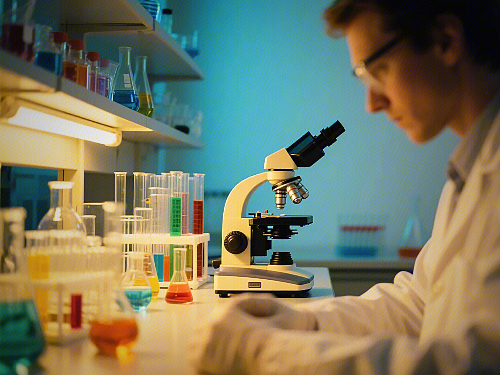科学研究 实验室 化学实验 显微镜