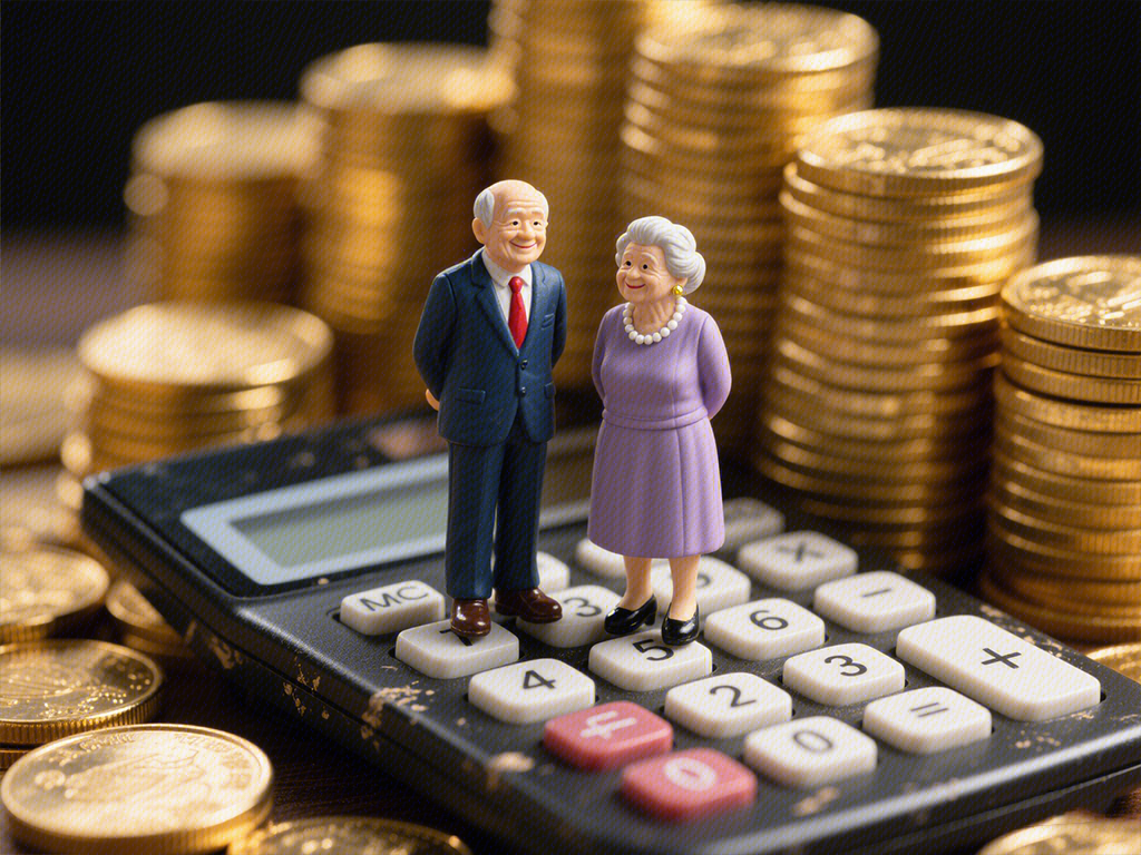 养老金 养老 老年人 退休生活 老年生活 保障 金钱 金币