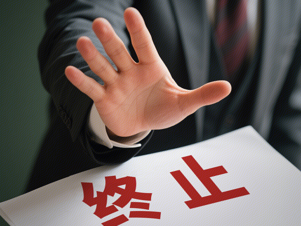 终止 中断 禁止 暂停 止步