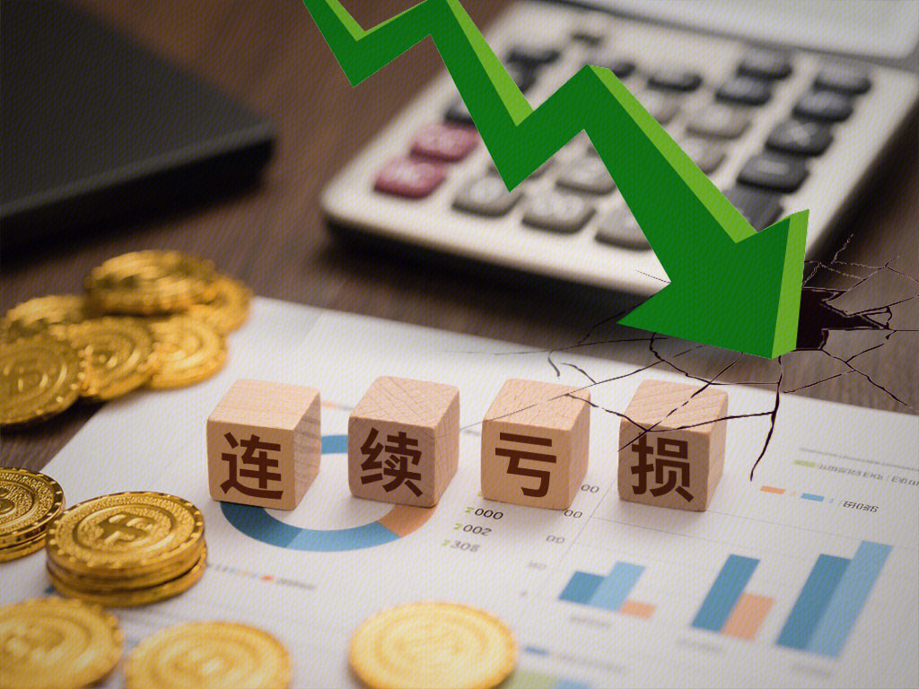 连续亏损 业绩亏损 业绩下滑 下降 下跌 金融 金币