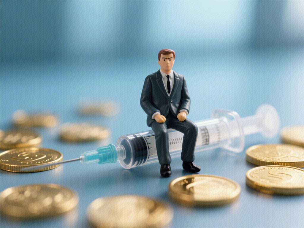 医疗行业 注射器 医用器械 金币 资金 货币