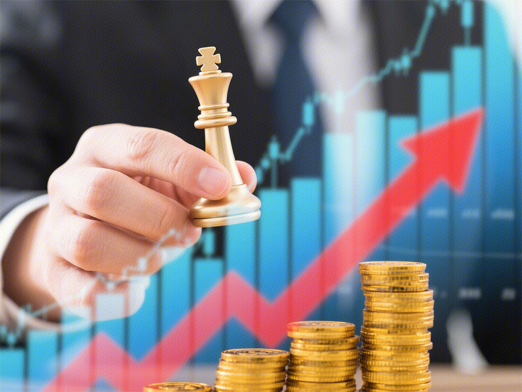 金融 布局 抢占商机 抢占市场 操纵 掌控 胜任 局势向好 上升 金币 资金 货币