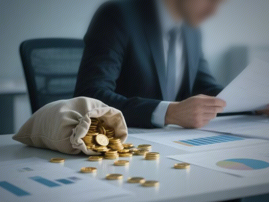 企业营收 收入 钱袋子 金币 资金 会计 算账