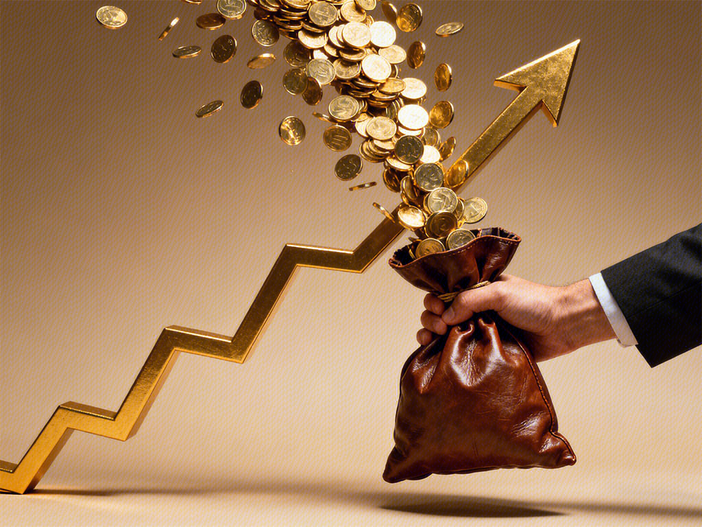 投资 吸金 上升 上涨 金币 货币 资金