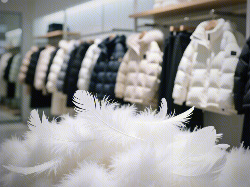 服装店 羽绒服专卖店 羽绒材料