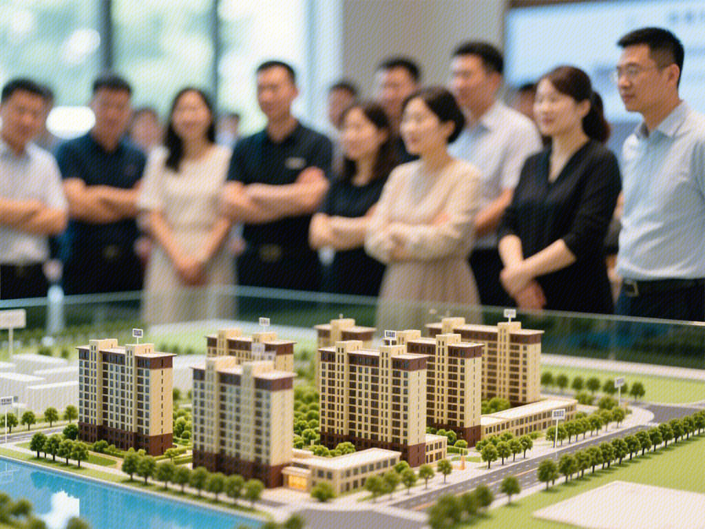 炒房热 买房热 楼市回暖 看房 买房 房子沙盘模型