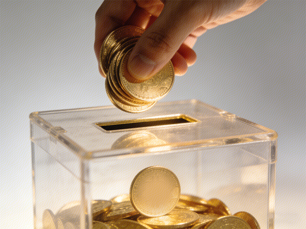捐款箱 金币 货币 资金 金融